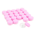 Pink Lid Small Plastic Cosmetic Jar